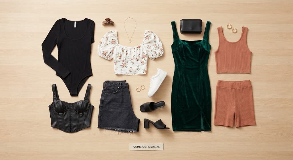 Going Out & Social, Bodysuits, crop tops, corsets, skirts & dresses