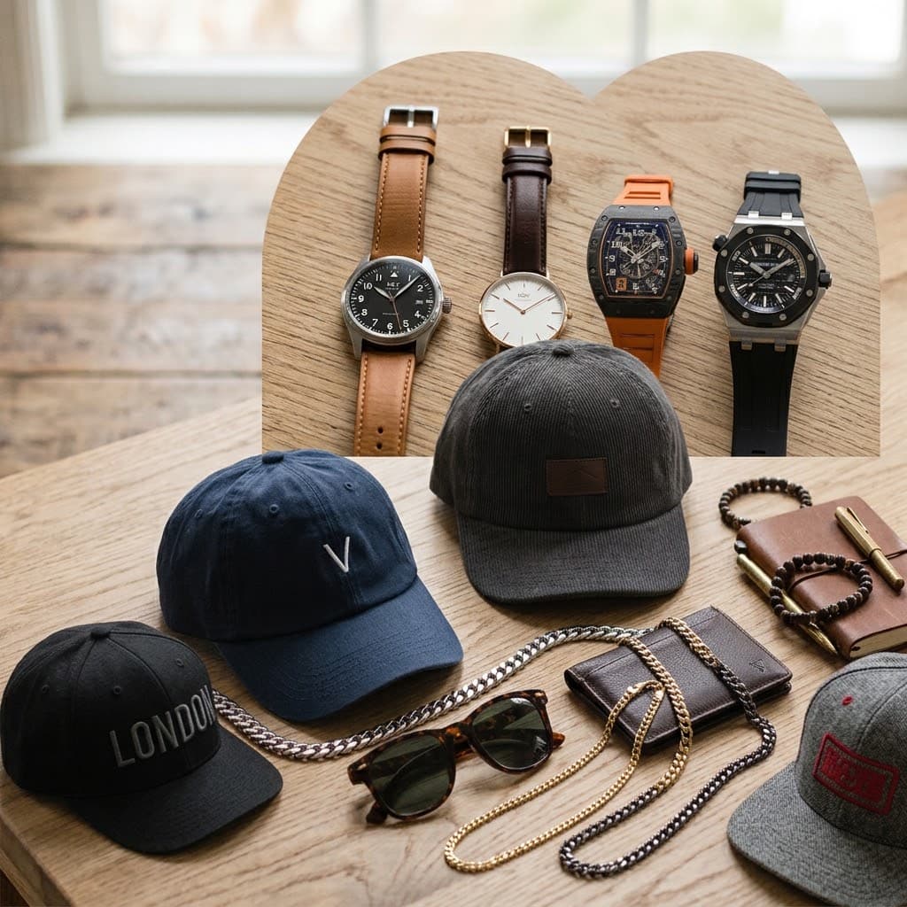 Wristwatches, Caps & Accessories, Watches, caps, chains & more